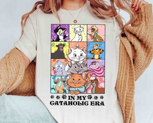 Vintage In my Cataholic Era T-shirt, Disney Cat Characters Tee