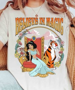 Vintage Jasmine Princess Believe In Magic Floral T-Shirt