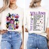 Two-sided Disney Villains The Evil Tour Bad Girls Villains T-Shirt