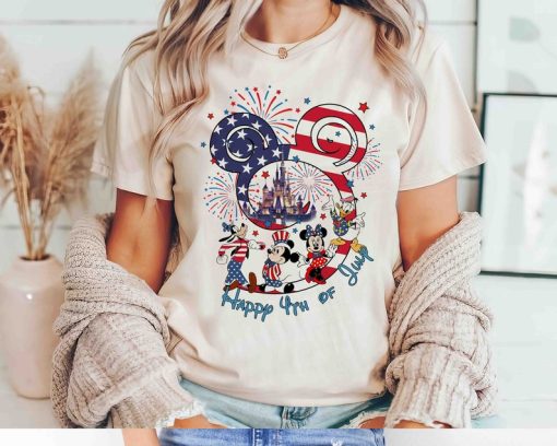 Patriotic Mickey and Friends Shirt, Happy Independence Day 2024 Tee