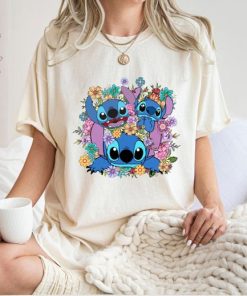 Comfort Colors® Stitch Floral Shirt Disney Stitch Shirt