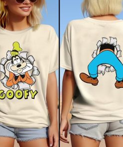 Two-sided Goofy Portrait Mickey and Friends Comfort Colors Shirt