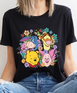 Comfort Colors®Retro Floral Winnie The Poo Shirt