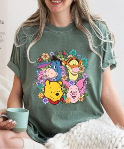 Comfort Colors®Retro Floral Winnie The Poo Shirt