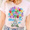 Disney Princess Castle Characters Balloons T-Shirt