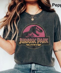 Vintage Jurassic Park Comfort Colors Shirt, Jurassic Park Logo Shirt