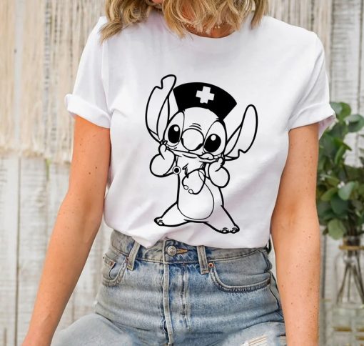 Disney Nurse Shirt,Stitch Nurse Shirt,Funny Nurse Shirt