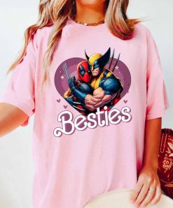 Cute Deadpool Wolverine Besties Forever Shirt