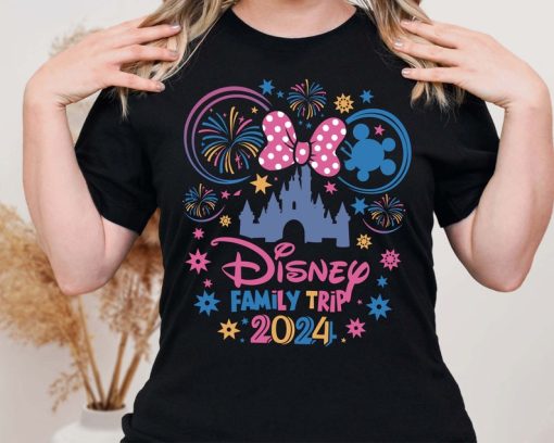 Disneyland Family Trip 2024 Minnie Bow T-Shirt