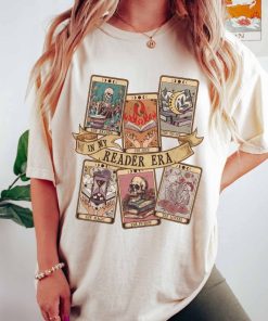 The Reader Tarot Card Comfort Colors Shirt, Skeleton Reading Shirt