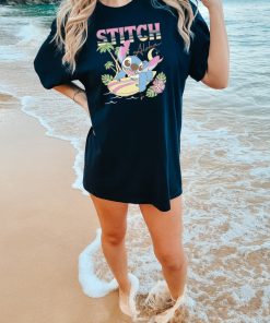 Disney Stitch Aloha Tropic Surf Stitch Shirt, Disney Stitch Shirts