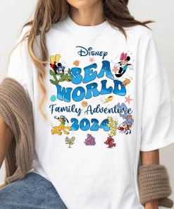 Disney Sea World Family Adventure 2024 Mickey and Friends Shirt