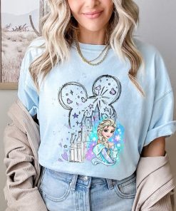 Disney Castle Elsa Shirt Frozen Magic Kingdom Tee Comfort Colors