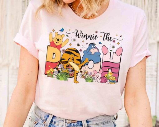 Vintage Disney Adventures Winnie The Pooh Group Floral T-shirt