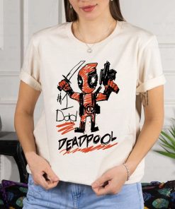 Marvel Deadpool 1 Dad Deadpool Sketch T-Shirt Father's Day