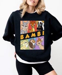 Retro Disney Bambi Characters Shirt, Bambi, Flower, Thumper, Faline