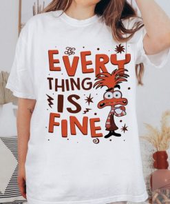 Everything Is Fine Anxiety Inside Out 2 Disney Shirt