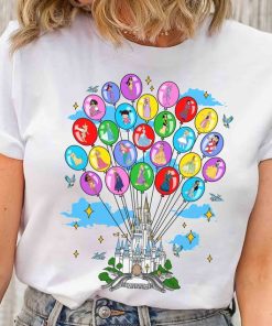 Disney Princess Castle Characters Balloons T-Shirt