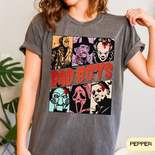 Comfort Colors Bad Boys Character Shirt, Horror Halloween T-shirt