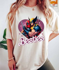 Cute Deadpool Wolverine Besties Forever Shirt