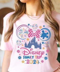 Disneyland Family Trip 2024 Minnie Bow T-Shirt