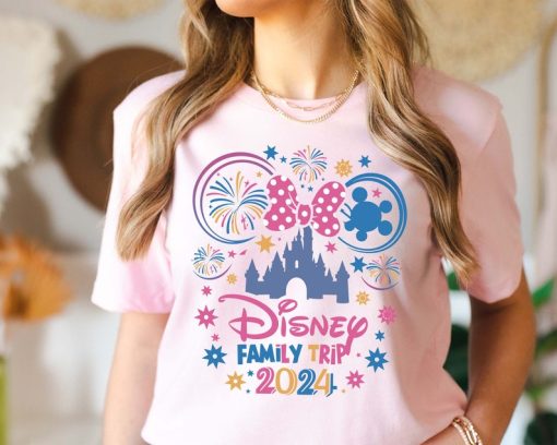 Disneyland Family Trip 2024 Minnie Bow T-Shirt