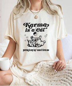 Comfort Colors® Karma Is a Cat T-Shirt, Cat Lover T-Shirt,