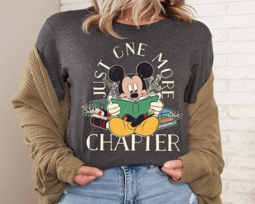 Just One More Chapter Mickey T-Shirt, Book Lover Tee