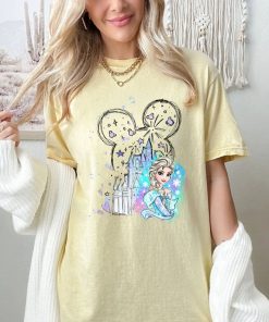 Disney Castle Elsa Shirt Frozen Magic Kingdom Tee Comfort Colors