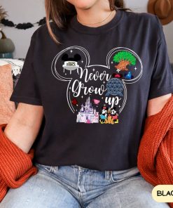 Comfort Colors Never Grow Up Mickey and Friends Shirt