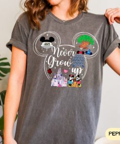 Comfort Colors Never Grow Up Mickey and Friends Shirt