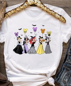 Disney Princess Characters Halloween Balloon Mickey Ears Custom Shirt