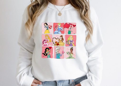 Retro Disney Princess Valentine Sweatshirt/Hoodie