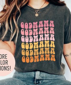 Retro Godmother Shirt for Mother's Day, Cute Godmama Gift for Baptism