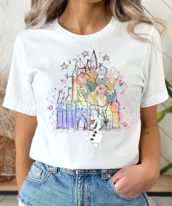 Olaf Ballon T-shirt , Olaf Watercolor Castle -shirt