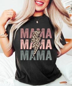 Retro Mama Shirt, Leopard Mama Shirt, Mom Life Shirt,Girl Mama Shirt