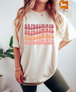 Retro Bridesmaid Shirt, Bridal Party Shirt, Neutral Wedding