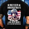 Never Underestimate An Old Man With A Military Background PNG Sublimat