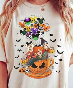 Retro Hocus Pocus Teacup Balloon Shirt, Sanderson Sisters T-shirt