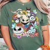 Nightmare Before Christmas Characters Floral Shirt