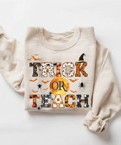 Halloween Teacher T-Shirt, Trick Or Teach Shirt, Spooky Teacher Gift