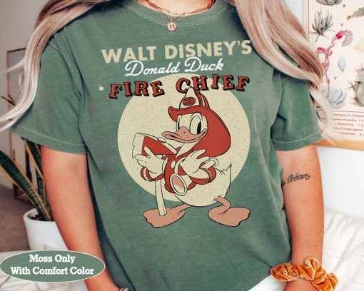 Disney Mickey & Friends Donald Duck Fire Chief Retro Shirt