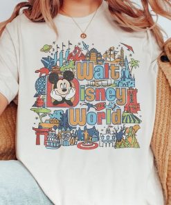 Cute Disney Mickey Mouse Classic Walt Disney World Center Retro Shirt