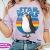 Star Wars Last Jedi Porg Retro Stripes Logo Graphic Shirt