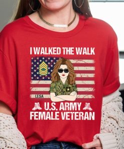 Personalized Female Veteran T-shirt, Veteran Mom Shirt