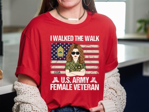 Personalized Female Veteran T-shirt, Veteran Mom Shirt