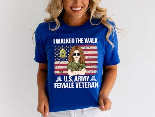 Personalized Female Veteran T-shirt, Veteran Mom Shirt