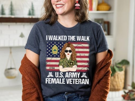 Personalized Female Veteran T-shirt, Veteran Mom Shirt