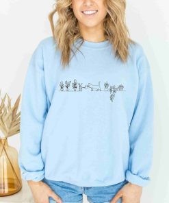 Cat Watering Plants Sweatshirt, Plant Lady Hoodie, Plants Sweatshirt