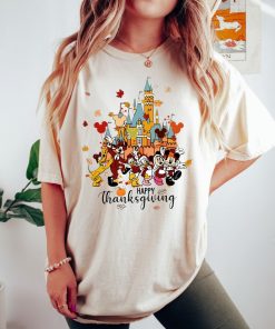 Comfort Colors® Disney Characters Happy Thanksgiving Shirt